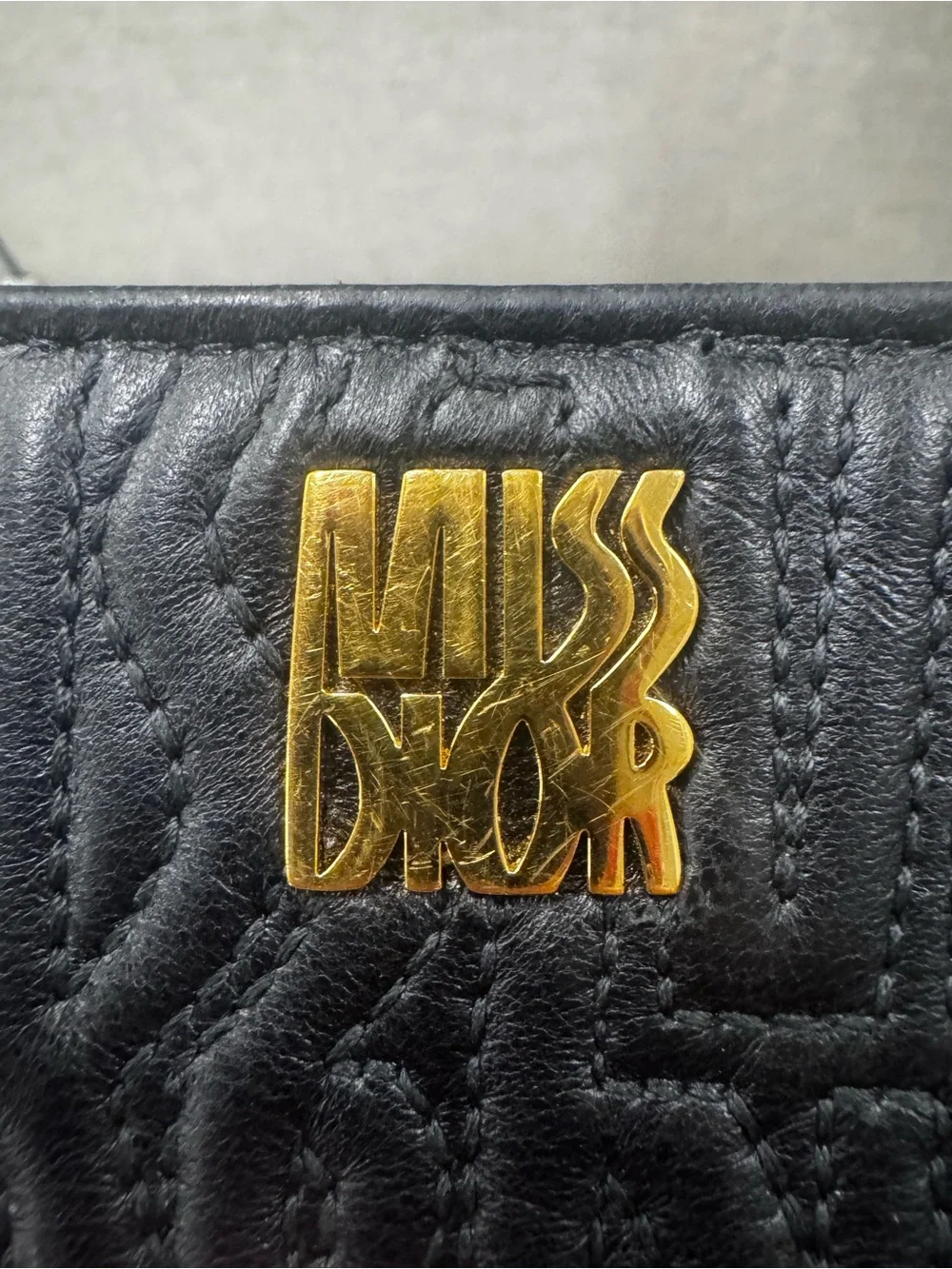 Miss Dior Dahlia Wallet in Lambskin Leather with Quilted Miss Dior Allove